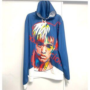 Rapper XXXTentacion Hoodie Mens Multicolor Long Sleeve Pullover Size 2XL